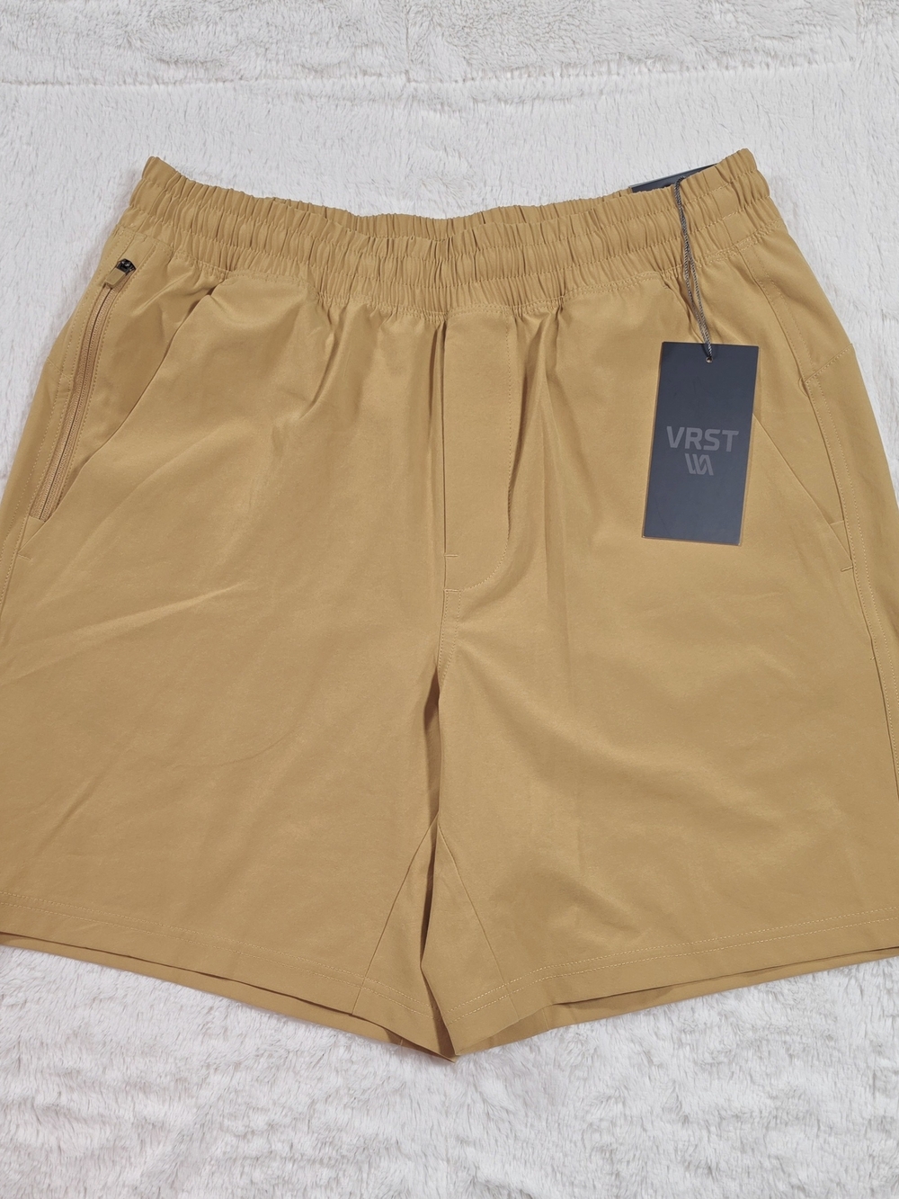 VRST Men’s Athletic Elastic-Waist Shorts in Brown
